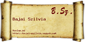 Bajai Szilvia névjegykártya