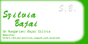 szilvia bajai business card